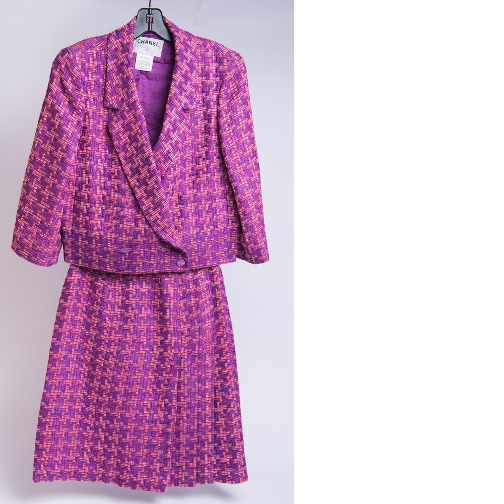 CHANEL Spr '01 Pink/Purple 3/4 Sleeve Jacket Sz40 - Picture 4 of 7